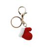 Hat Xmas Handmade Crochet Pendant Korean Style Key Ring Christmas Key Chain Women Key Buckle