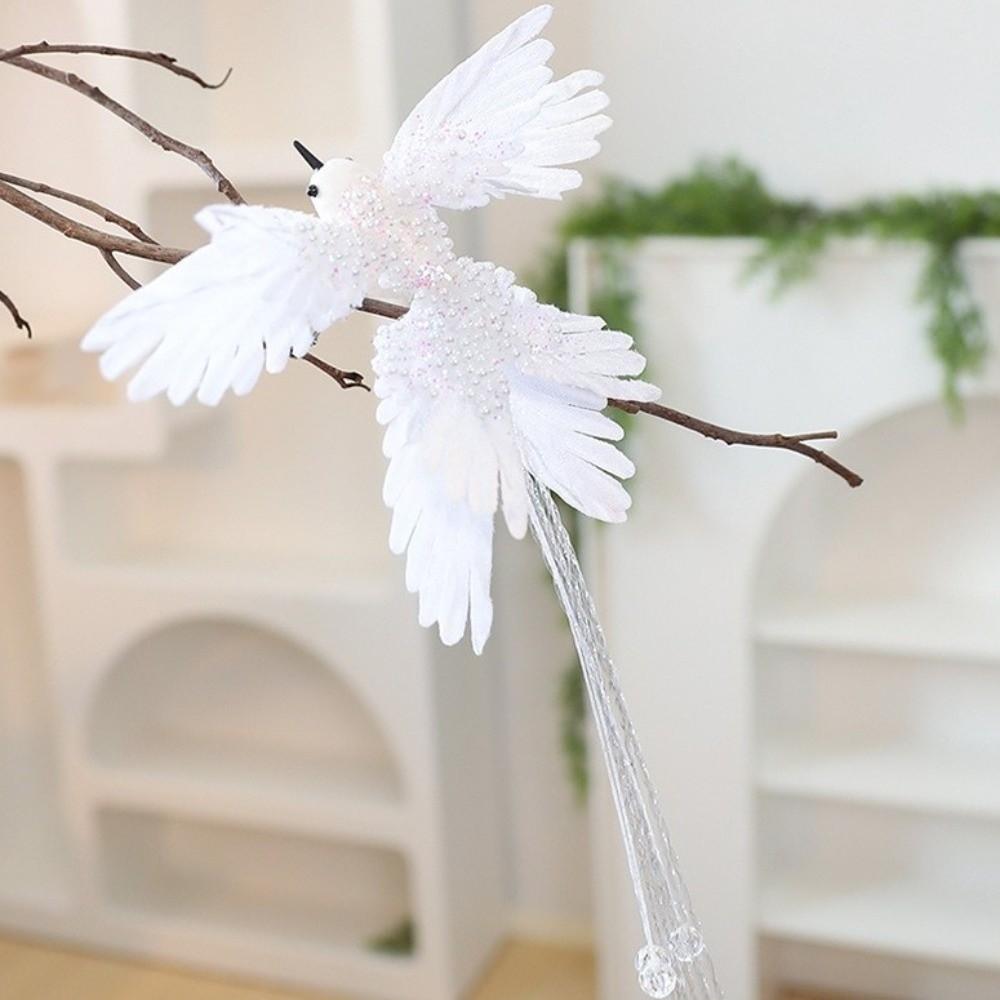 39cm Christmas Bird Ornaments Realistic Bird Hanging Pendant Holiday Home Decor