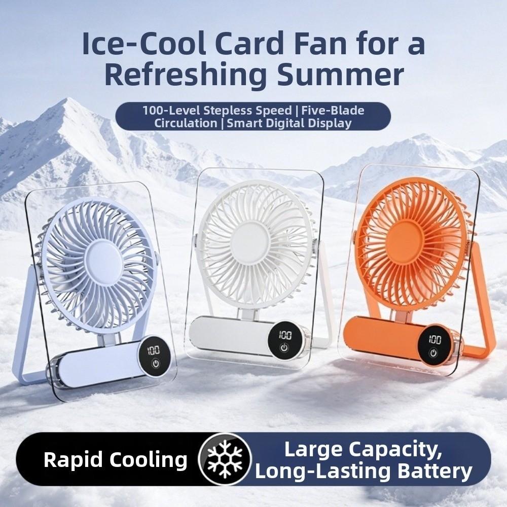 Foldable Desk Fan Wall Hanging&Handheld Mini Electric Fan Table Cooling Fan for Outdoor Camping