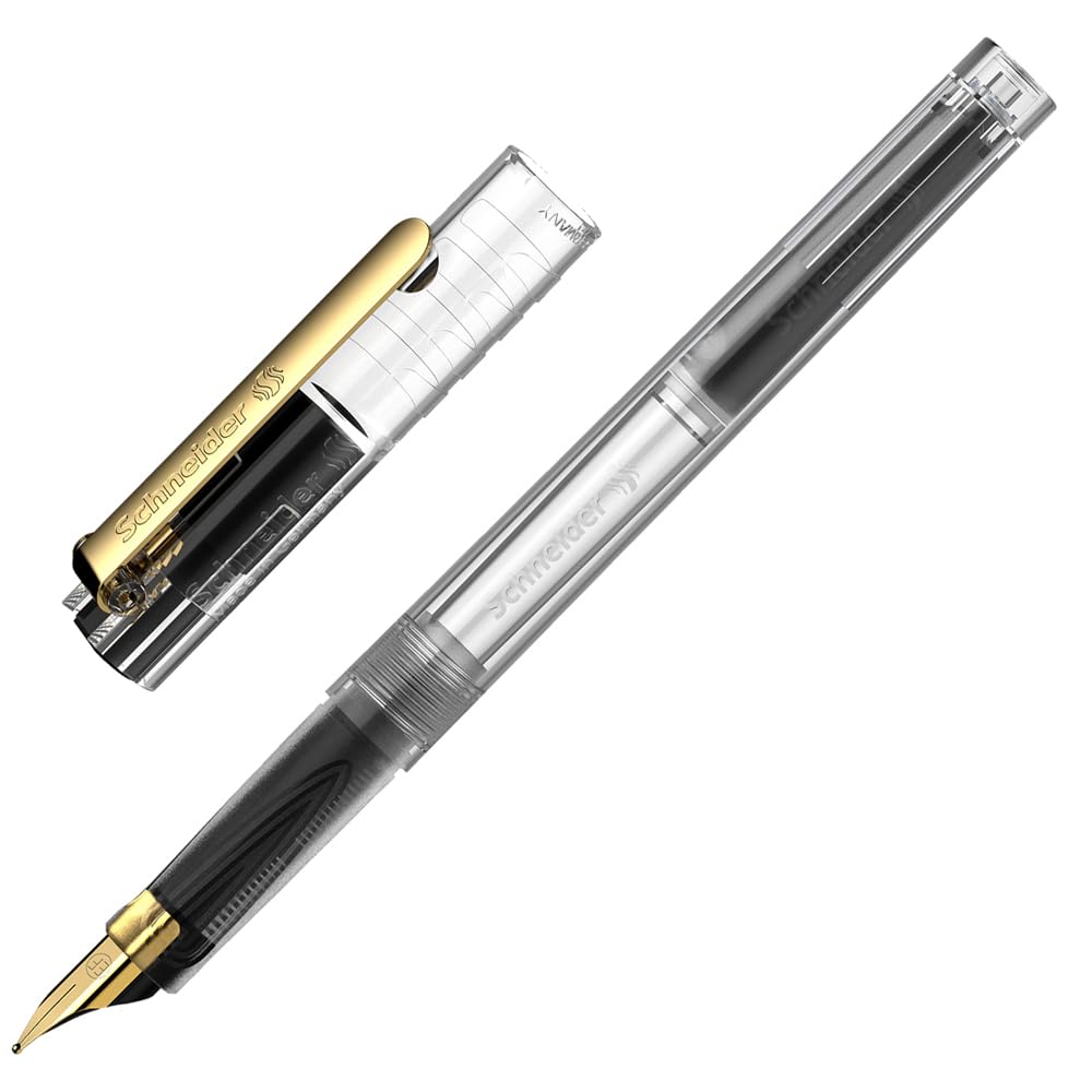 Schneider Fountain Pen 406 Gold EF Fine Clear Gold 406CLRG (Extra Point)