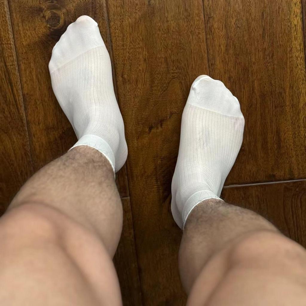 ZNINEG Японские мужские формальные нейлоновые чулки в вертикальную полоску