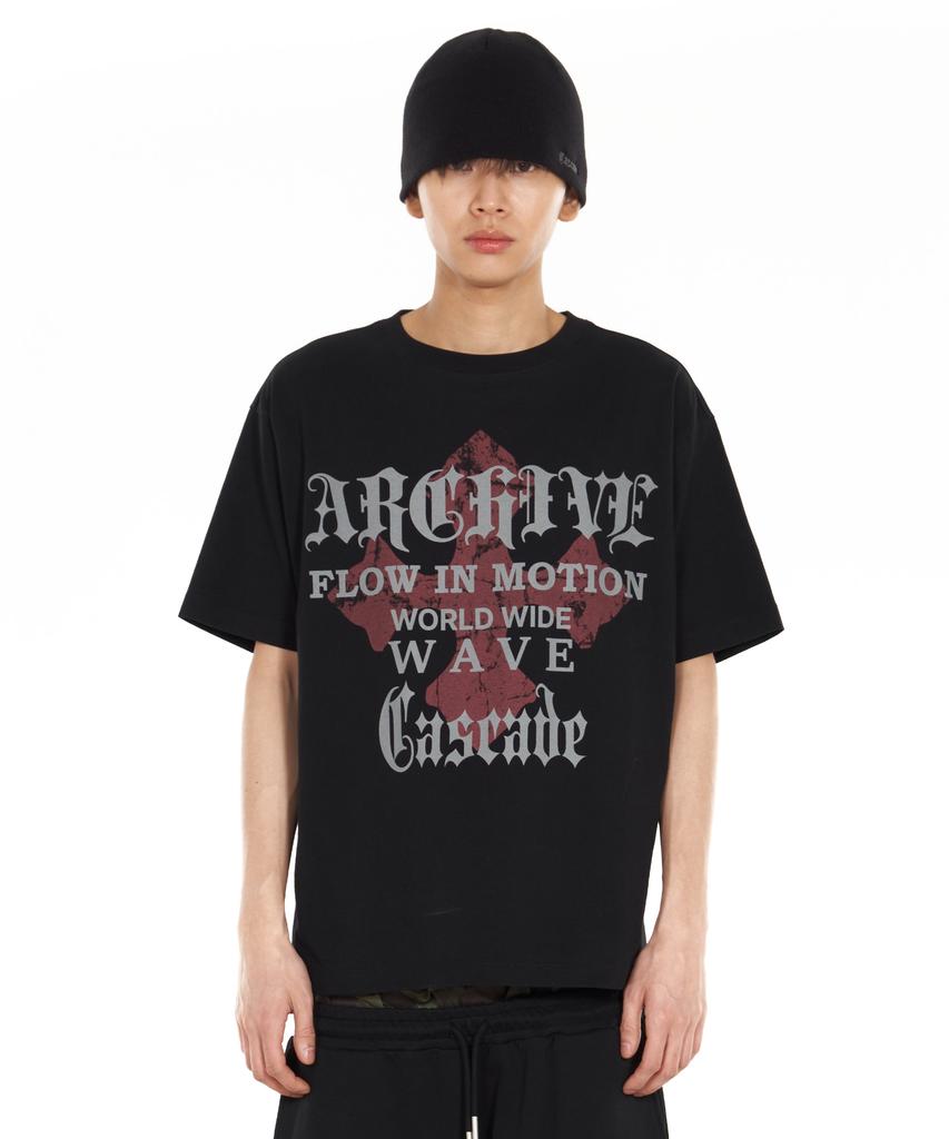 IDWS Wave Cross T-Shirt Black