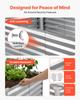 Galvanized Raised Garden Bed, 2400 x 1200 x 620 mm, Rectangular Metal Planter Box Kit Outdoor, Bottomless Elevated Planting Box with Gloves, Alu-Zinc,
