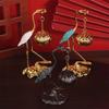 Antique crane Hanging incense burner backflow sandalwood OUDH metal incense holder for home Decor ornaments 7