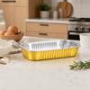 30pcs Non-Stick Aluminum Foil Pans Food Grade Aluminum Foil Mini Loaf Pans  Fryer Basket Meals