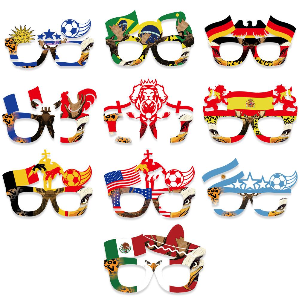 2026 World Football Competition Flag Eyeglass Frames, Soccer Fans Cheering Props for Cheerleading