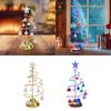 Crystal Spiral Christmas Tree Lamp Metal Tree Night Light Bedside Lamp Decoration for Wedding Tabletop Home Bedroom Xmas