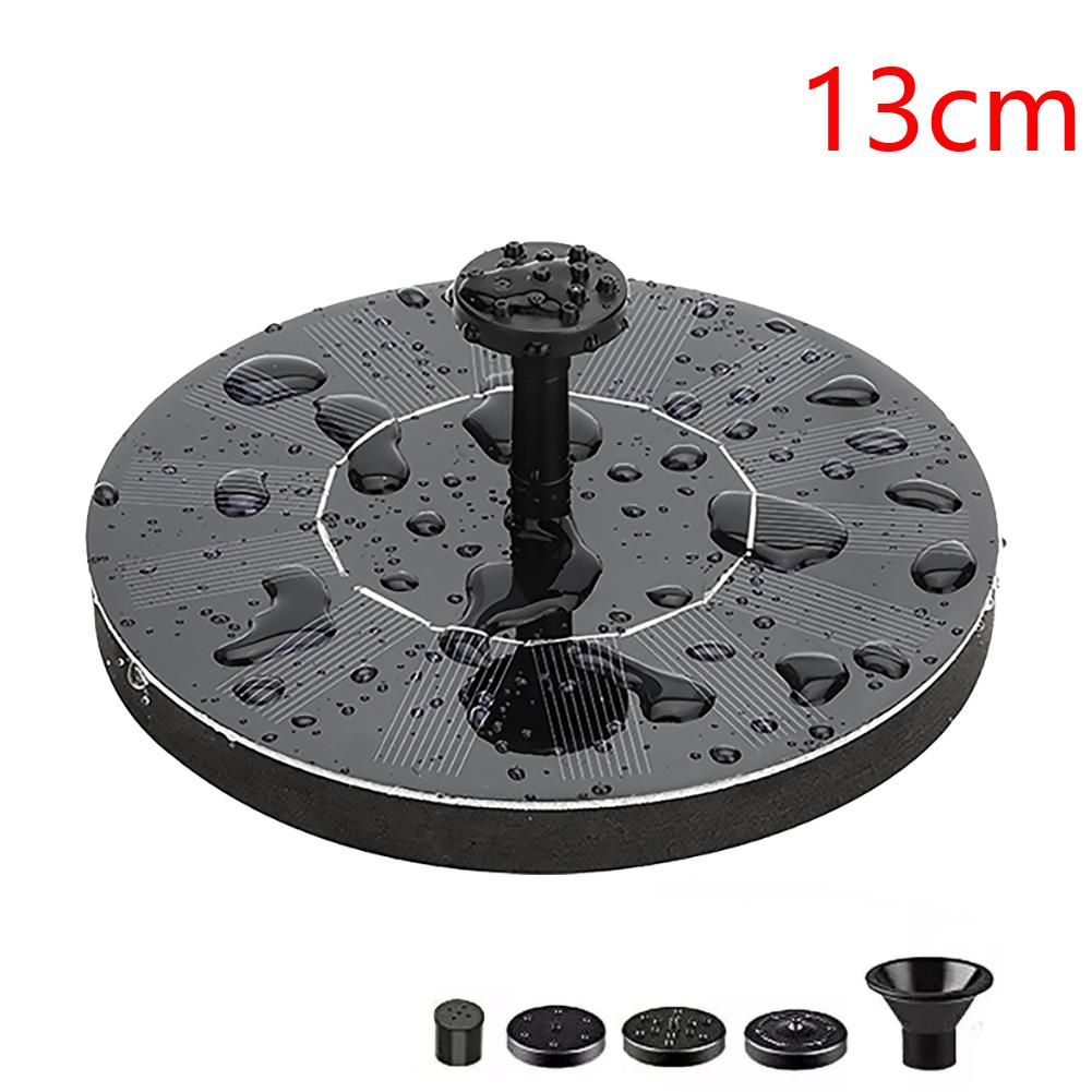 1W Solar Bird Bath Fountain with 6 Nozzles Solar Powered Floating Fountain Pump for Bird Bath Garden Pond Pool Fish Tank Outdoor