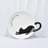 Японская милая кошачья керамическая тарелка – Десертная, для завтрака и фруктов