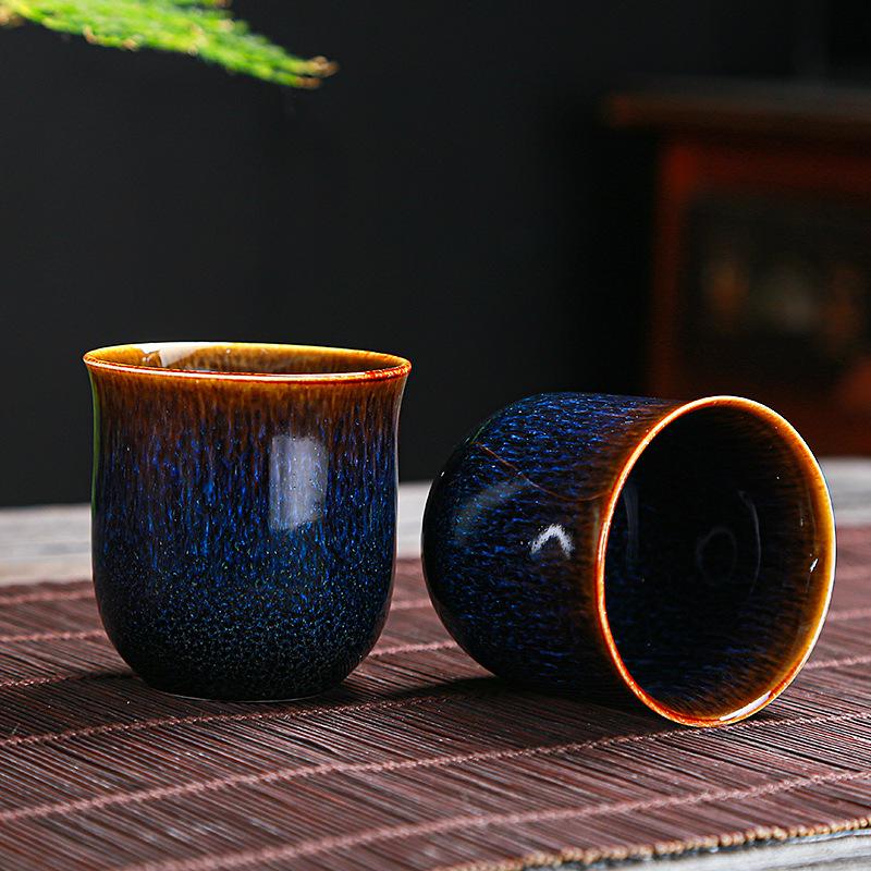 Creative Kiln Transformed Lifting Beam Teapot Tea Set Kiln Transformed Brushed Glaze Kung Fu Tea Set Large Teapot Large Cup