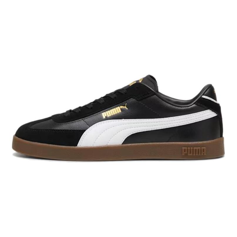 Puma Клуб II Эра Классические Удобные Легкие Низкие Кеды для Скейтбординга Унисекс Кроссовки Черные Белые 397447-02