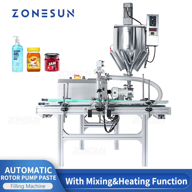 ZONESUN ZS-DTGT900M Rotary Lobe Pump Thick Paste Liquid Filling Machine Lotion Detergent Packing Equipment