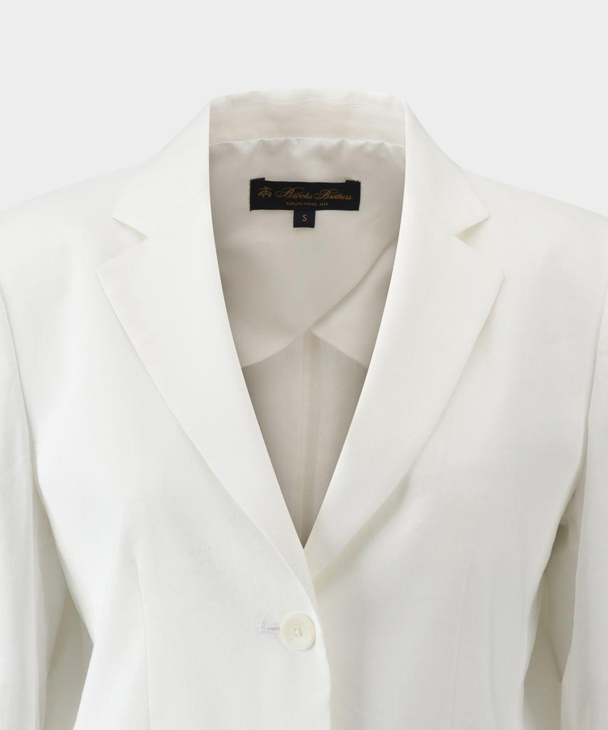 BROOKS BROTHERS [Women'S] Linen Single Jacket (White) (Bbjswbg101)