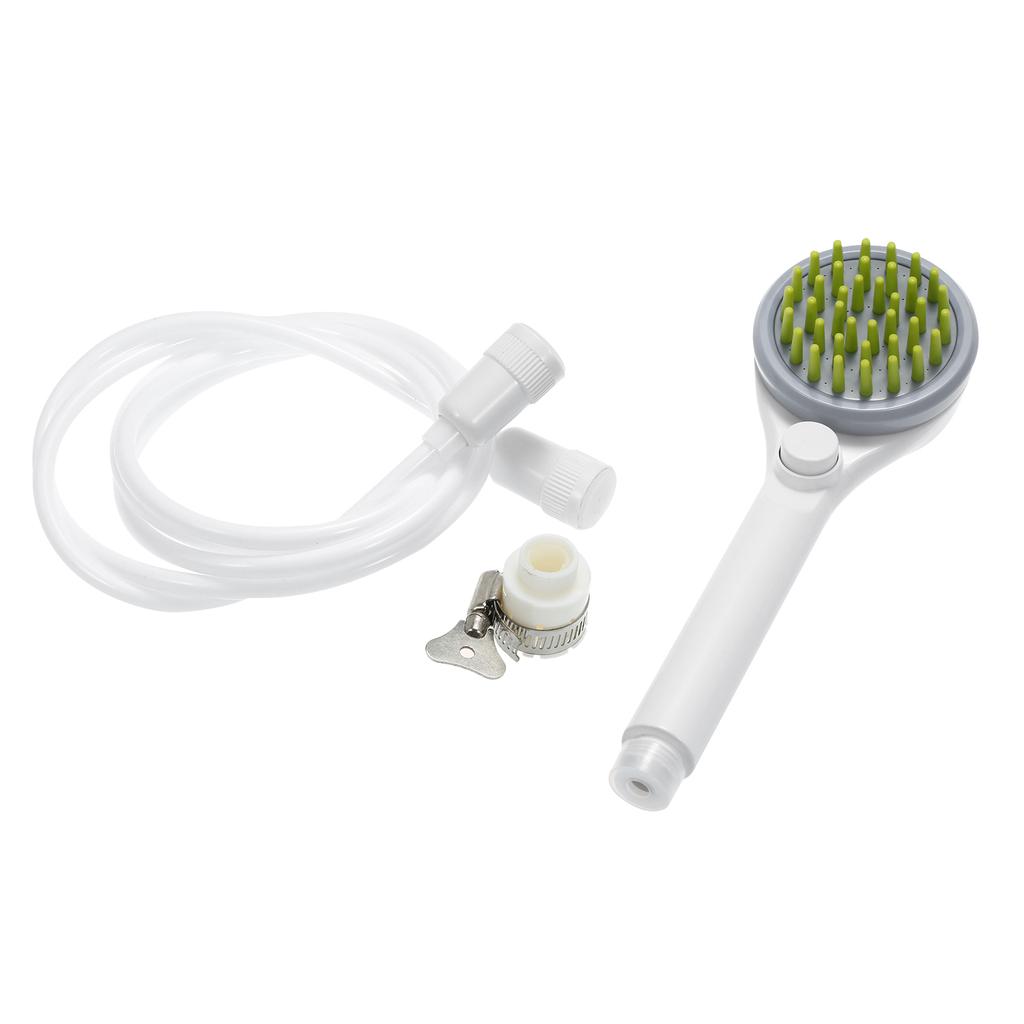 Расческа для душа, распылитель для расчесывания домашних животных, щетка для разбрызгивания воды для собак и кошек, скруббер для ванны для щенков, ручная насадка для душа для ухода за шерстью со шлангом 2 м