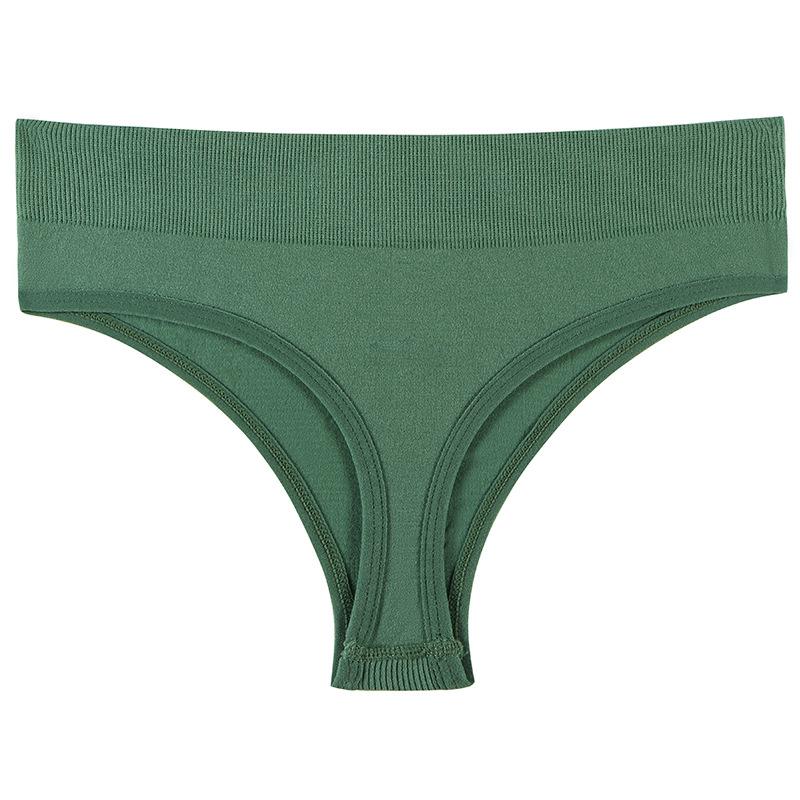 TERMEZY Women Sexy Low Waist Underwear Seamless Sports Fitness Panties Female G String High Elastic Lingerie Temptation Briefs