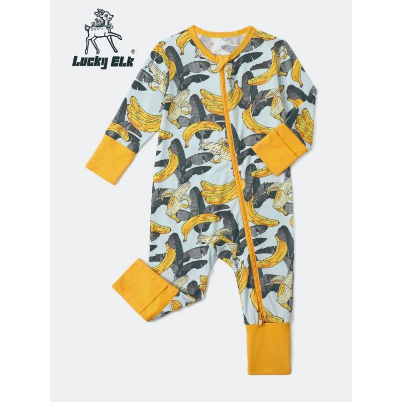 Baby Romper Bamboo Fiber Zip Sleepwear Newborn Thin Style