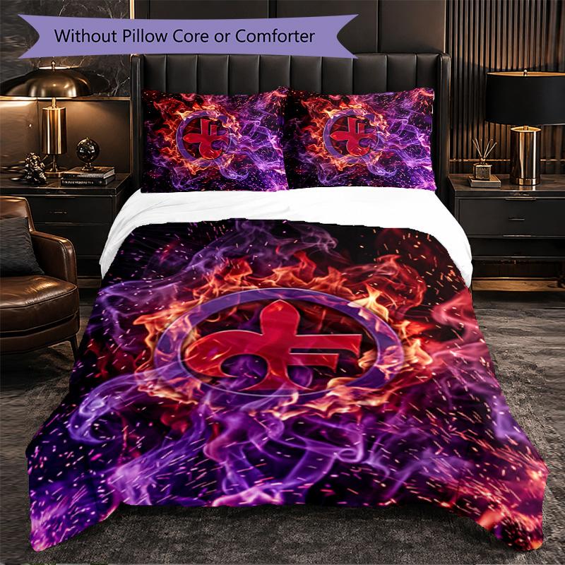 Fiorentina FC Themed Bedding 3Pcs Duvet Cover Set Decorative Bed Linen For Teen Room Home Decoration