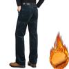Autumn Winter Velvet Corduroy Pants Men Business Casual Pants Loose Elastic Middle-aged Straight Fleece Thick Corduroy Trousers