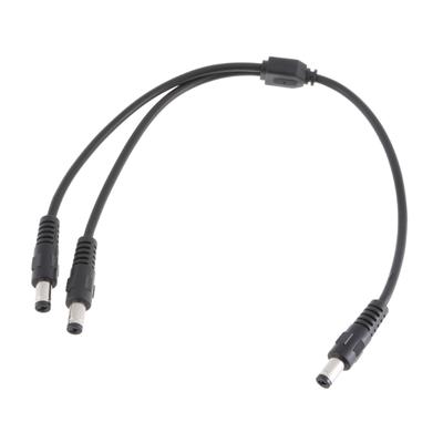 Разветвитель питания DC5.5x2.1мм 18AWG Штекер на 2 штекера для камер видеонаблюдения, светодиодных светильников 30 см