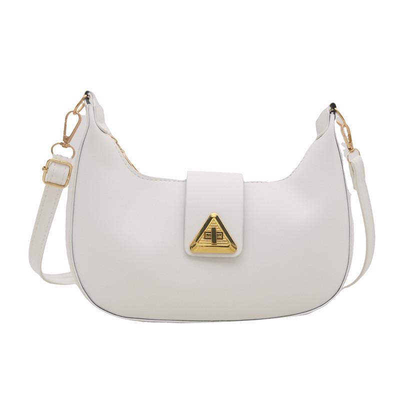 Модная сумка через плечо с треугольной металлической пряжкой для повседневной носки