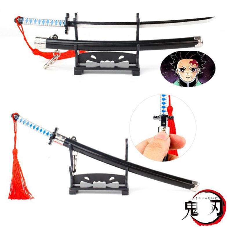Аниме Demon Slayer Kimetsu no Yaiba Agatsuma Zenitsu косплей ножны ножны брелок меч модель оружия дети подарок на праздник игрушки
