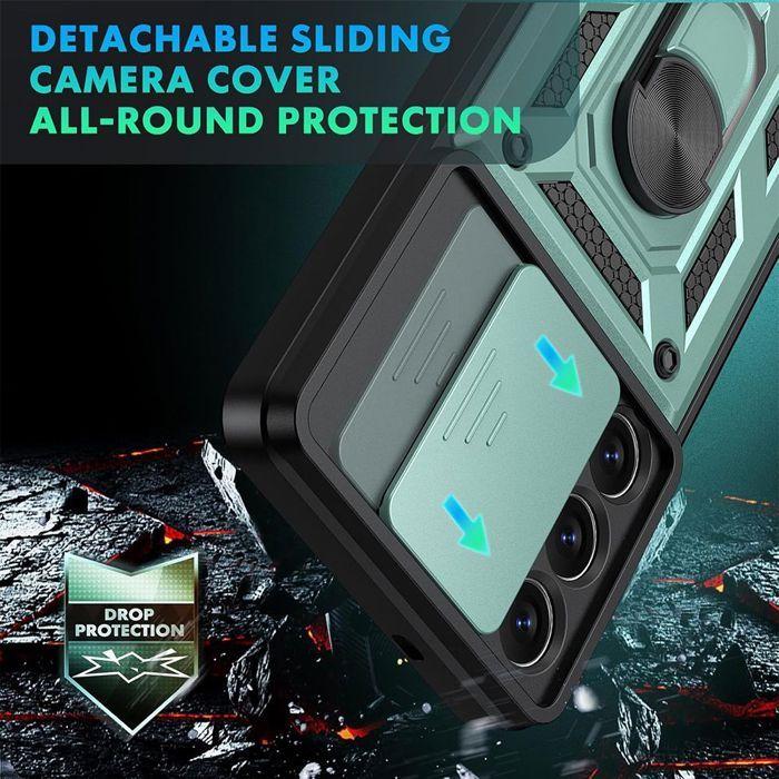 Coque pour Samsung Galaxy S26, Protection Robuste Renforcée avec Cache Caméra Anti-Rayures - Vert