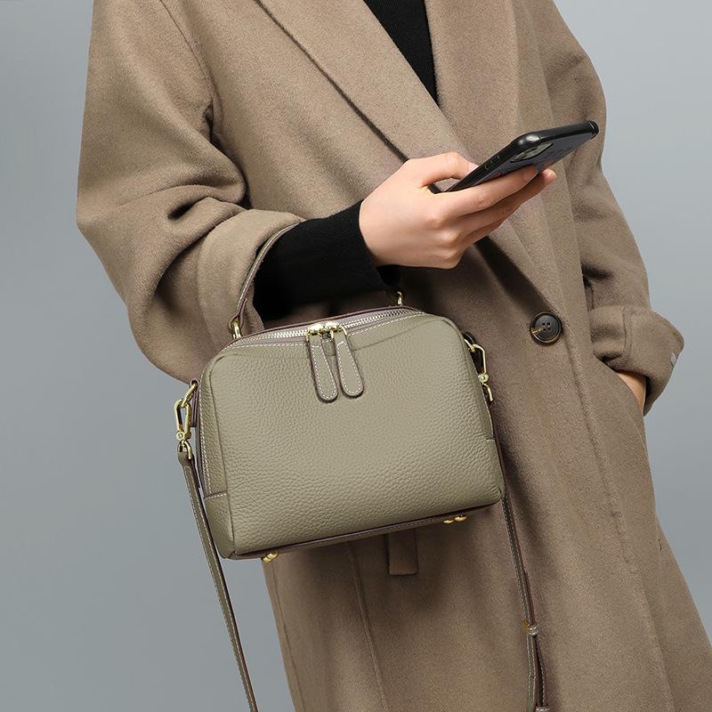 Bag Women'S Crossbody Bag Leather Women'S Bag Fashion Versatile One Shoulder Portable Small Square Bag Luggage