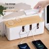 Golden Cat Power Strip & Cable Organizer Box