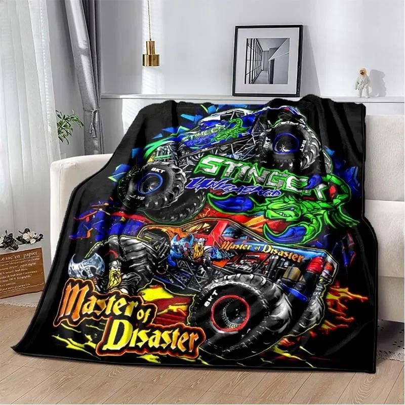 3D Monster Jam Монстр-трак Мультяшная Фланелевая Мягкая Плед Плед для Спальни Мальчика Дивана Кровати Теплый Плед Пикник