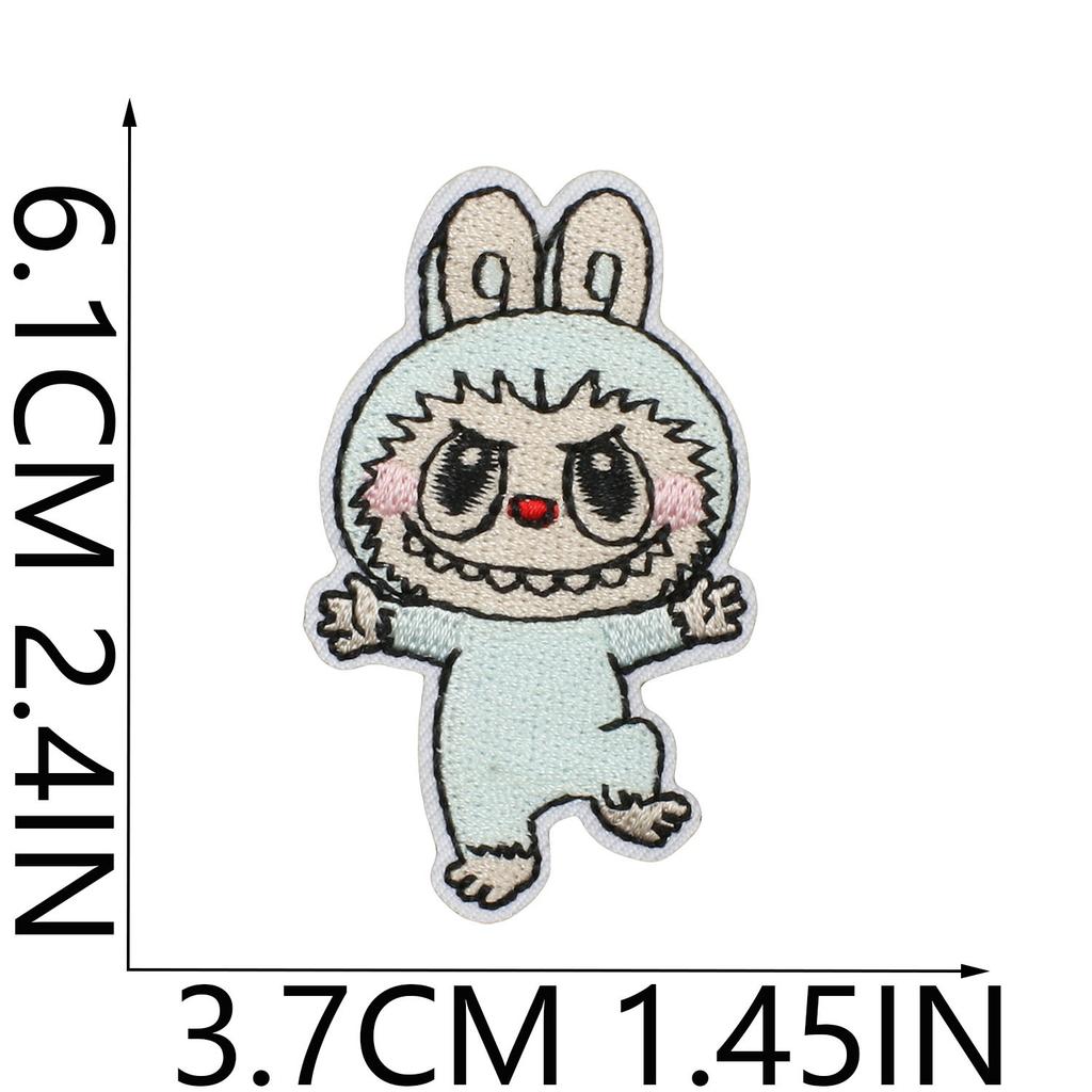 Animated Characters Cute Big Head Embroidery Cloth Sticker Bag Decoration Forest Elf Patch Sticker Heat Transfer Computer Embroidery