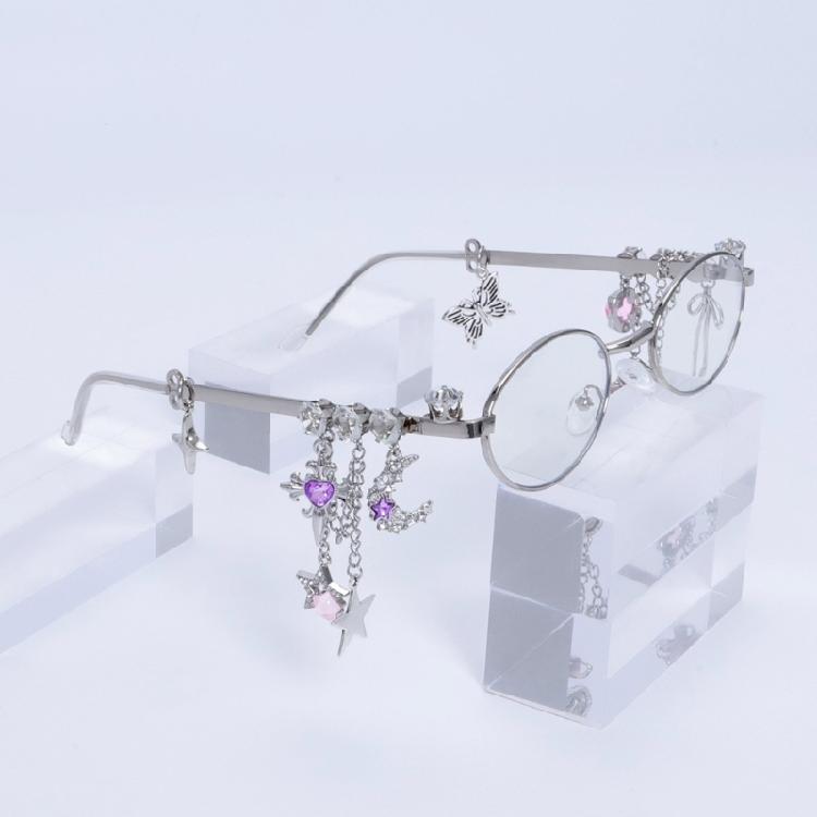 Стильные солнцезащитные очки эллиптической формы с блестящими стразами для женщин, идеально подходящие для музыкальных фестивалей.