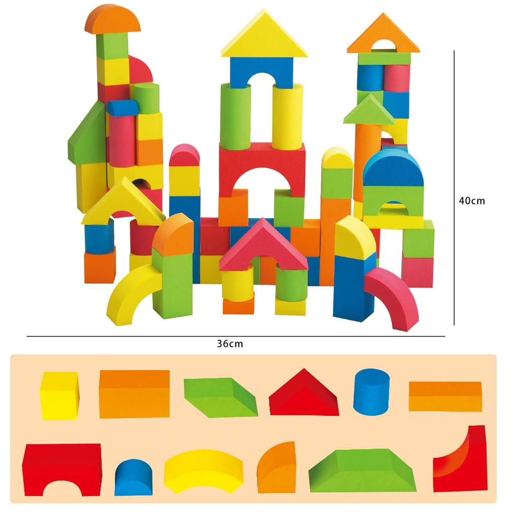 95 шт. Строительные блоки Мягкие блоки Мягкие блоки из материала EVA Пенопластовые блоки Игрушки Свет DIY Красочные Мальчики Девочки Рождественский подарок Подарок на день рождения Подарок для детей