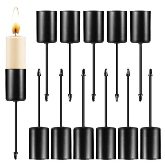 6 шт. подсвечник колышек тяжелый металлический подсвечник шип конус свеча столб