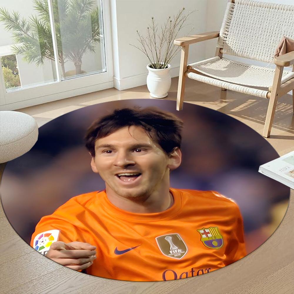 Messi Round Floor Mat Perfect for Bedrooms Foyer Hallway Outdoor Antislip Round Carpet Decorate Offices Perfect Gift for Valentine’s Wedding Birthday
