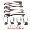 Carbon Car Modification Accessory Stickers Side Door Handle Cover Trim Paste Style Chrome Silver For Land Rover Discovery 5