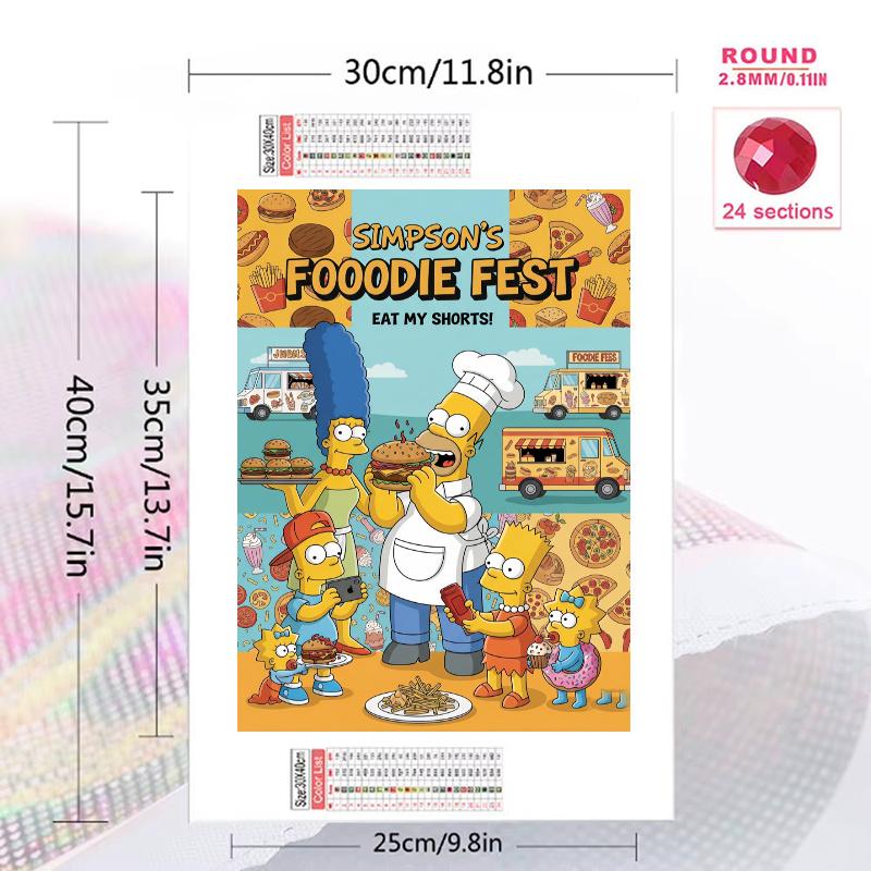 Simpsons Spark.172 100% Round Full Drill 5D DIY Diamond Painting Embroidery Cross Stitch Rhinestone Décor