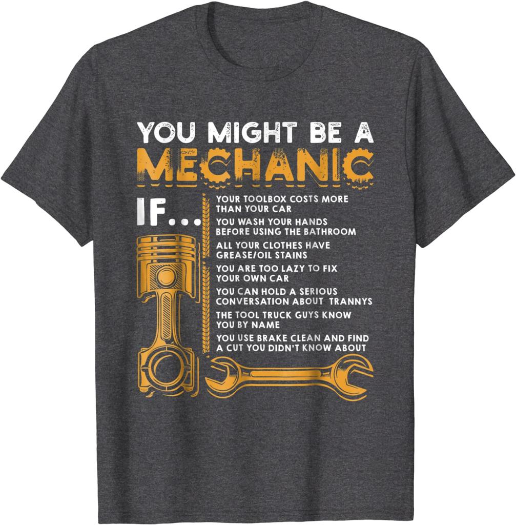 You Might Be A Mechanic If T-Shirt Funny Mechanic Gifts Rife Young Tshirts Design Tops Shirt Cotton Hip Hop