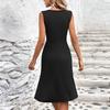Женское модное повседневное платье без рукавов с V-образным вырезом