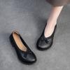 GKTINOO 2025 Весна/Лето Новая Натуральная Кожа Удобная Обувь на Низком Каблуке Ретро Универсальные Туфли Круглый Носок Женская Обувь