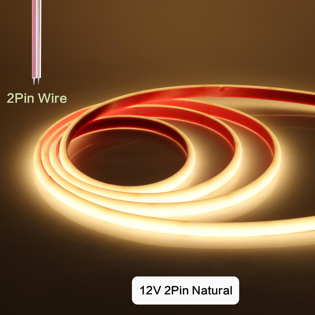 IP68 Waterproof COB LED Neon Strip 12V 24V 320 LEDs/M Flexible Self Adhesive Light for Pool Garden Home Decor 3000K 4500K 6000K