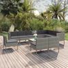 Day and Night - Day and Night Garden Furniture Set 11 Pieces and Gray Synthetic Rattan Cushions