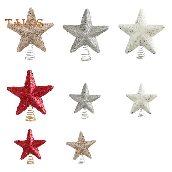 Рождественская звезда, верхушка для елки, блестящая звезда, украшение для рождественской елки, пластиковая звезда, украшение для декора рождественской елки