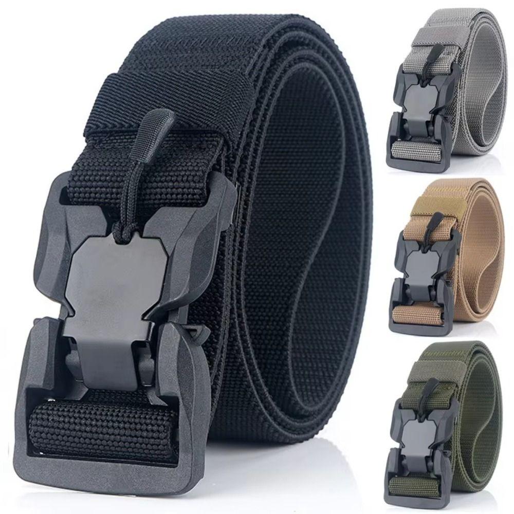 Elastic Canvas Belt Adjustable Waist Belts Durable Jeans Waistband  Outdoor