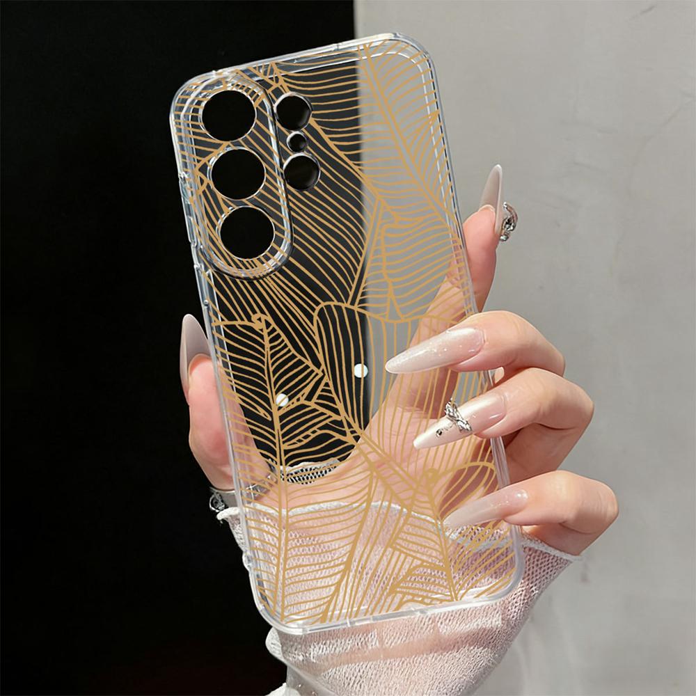 Милый Цветочный Прозрачный Чехол с Ромашками для Samsung Galaxy S26 S25 S23 S22 Ultra Plus Прозрачный Мягкий ТПУ Ударопрочный Цветочный Чехол