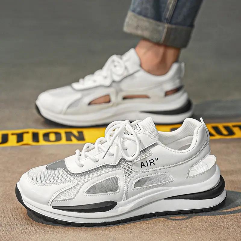 Мода 2025 Новые летние мужские сандалии Дышащая сетка Пляжные шлепанцы Обувь Уличные Нескользящие Кроссовки Модная Повседневная Обувь роскошные сандалии