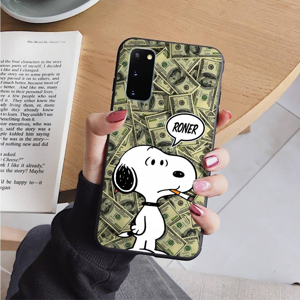 AN14 Прекрасный черный чехол Snoopy для Xiaomi Poco X6 M5 M6 F5 F6 F1 C65 C55 C50 C51 C40 Redmi Note 7 8 14C A3X 13C 12C 11 10A 9C Pro Sofe Cover