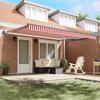Retractable Awning Red and White 450 x 300 x 165 cm