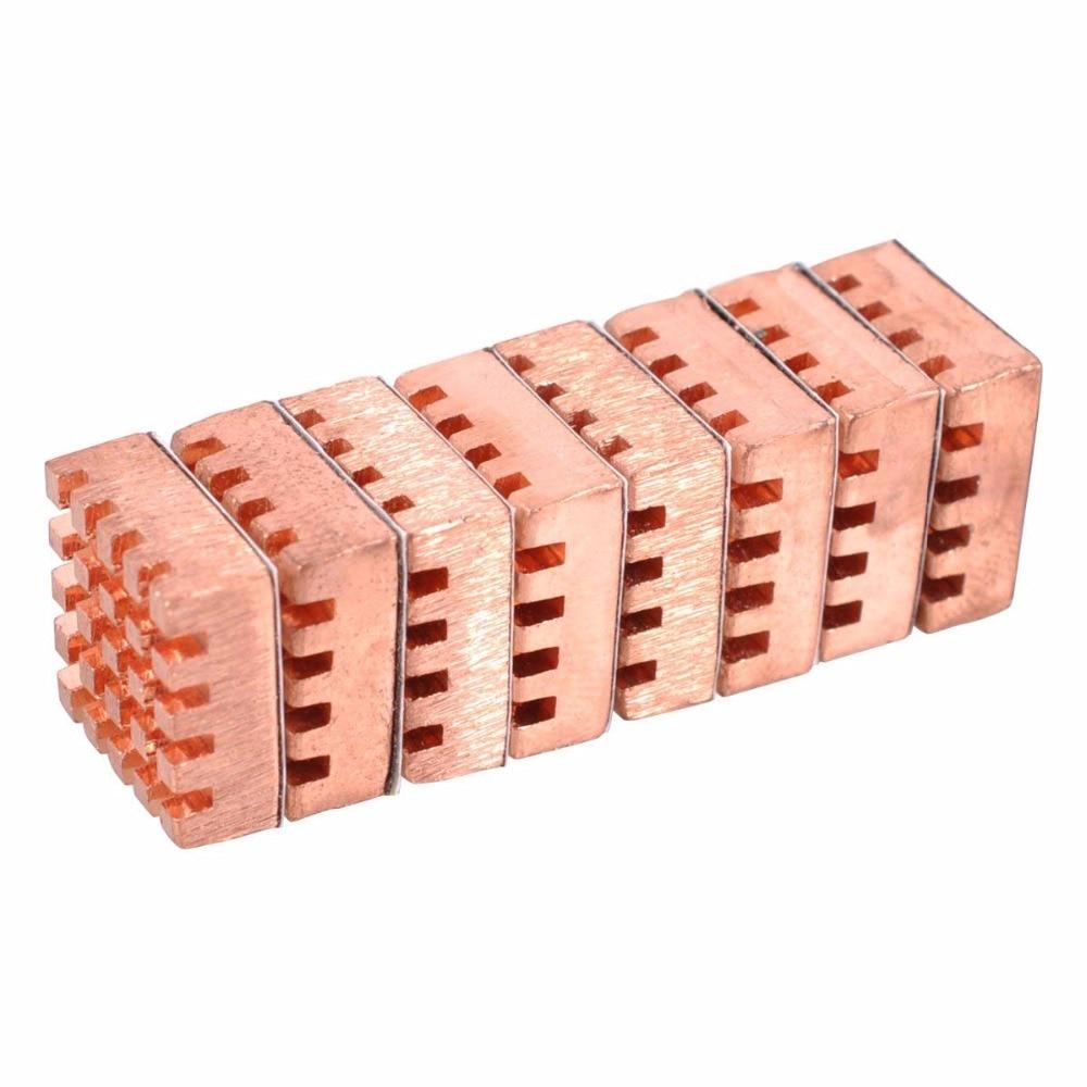 Aokin 8 шт./компл. охлаждающий медный радиатор для компьютера Raspberry Pi VGA RAM охлаждающие радиаторы кулер