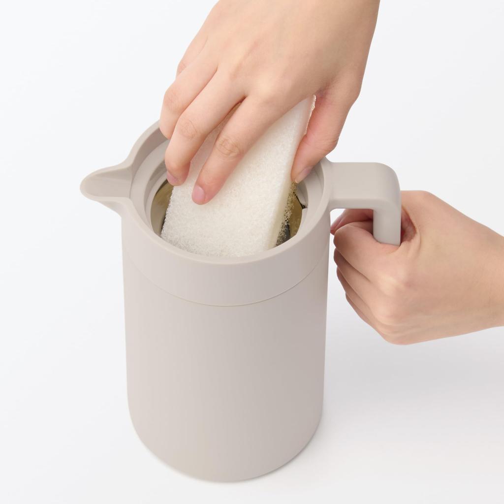 MUJI настольный серый 84334542 С широким горлом, легко моющийся, изолированный, горшок, бежевый, 1,3 л,