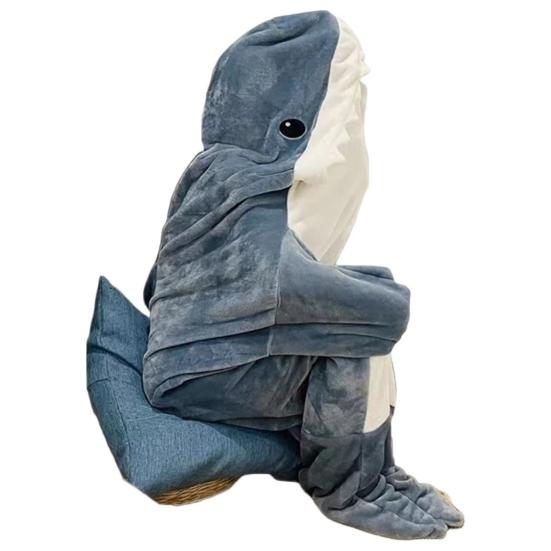 Удобное одеяло в виде акулы, не вызывает аллергии, сохраняет тепло, устойчив к выцветанию, спальный мешок в форме акулы, товары для дома